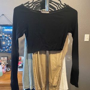 UPCYCLED: CROPPED LONG SLEEVE TOP